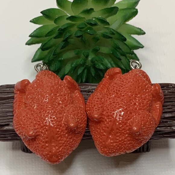 Chicken Earring, Funny Food Earring, Gift Idea, Chicken Jewelry, Fried Chicken - Picture 1 of 10